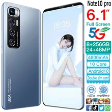 Radmi Note 10 Pro Smartphone Android 10 128 gb 6.1inch Smart Phones Unlocked 5g Global Version Mobile Phones 512gb Cellphones