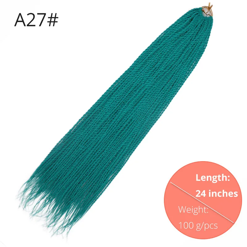 A27 AISI BEAUTY Ombre Senegalese завивка, плетение волос 14 18 24 дюймов Синтетические косички для наращивания крючком наращивание волос Черный Коричневый Женский - Цвет: A27