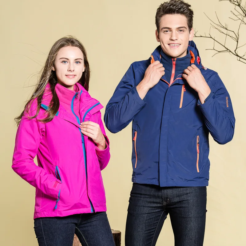 

Autumn And Winter New Style COUPLE'S Fashion Solid Color Two-Piece Set Three-in-One Raincoat Jacket Women's