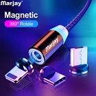 Магнитный кабель Marjay USB Type-C, Micro USB, для iphone, Samsung, Xiaomi, Huawei, мобильный телефон