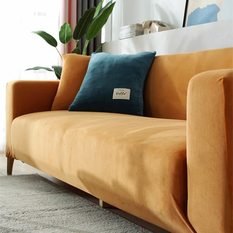 Новинка хит продаж бархатный плюшевый толстый откидной диван чехлы для диванов