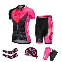 bike team womens outfit suit mtb cycling jersey clothing 5d gel pad set summer mountain bicycle wear womens clothing with free