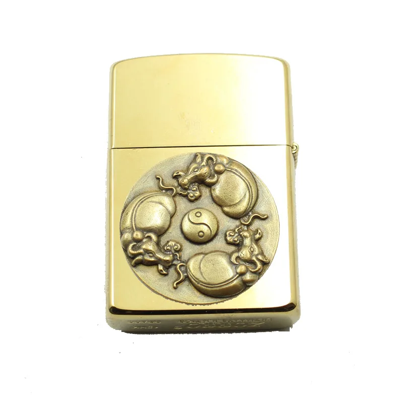 

New product innovation of kerosene lighter with brass grinding wheel High end classic men's gift windproof kerosene lighter