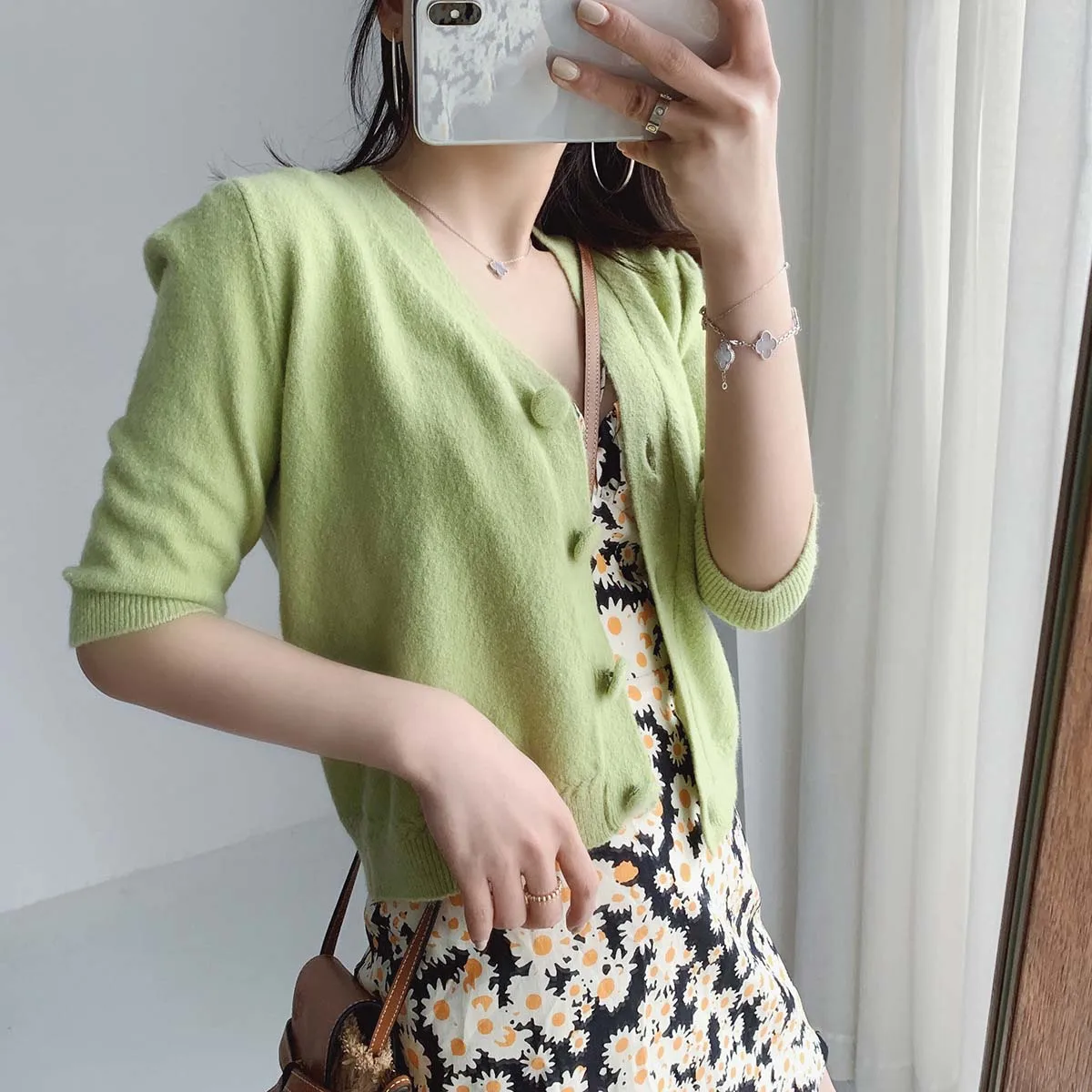 

FOR Women Sweater Spring / Summer 2020 Women's Avocado Cardigan Thin Coat