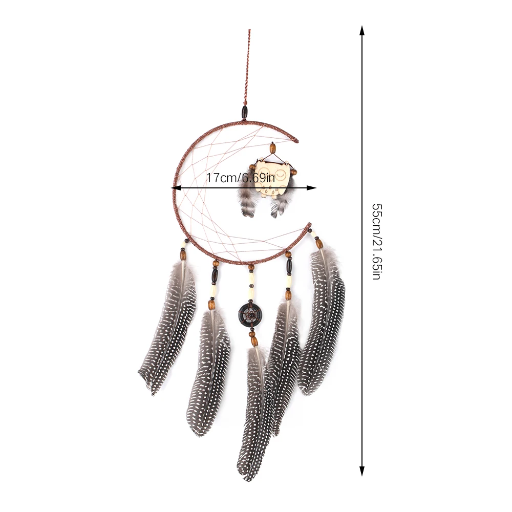 Ловец снов с светодиодный ыми перьями со светодиодсветильник кой ветряные