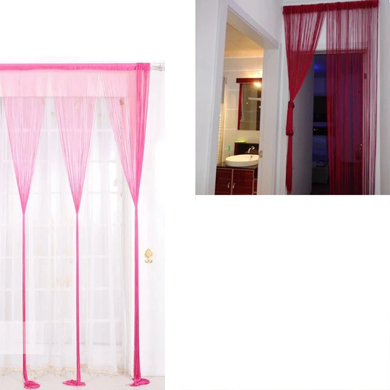 Гостиная шторы однотонная блестящая кисточка Линия Строка двери делителя окна