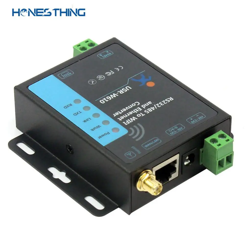 HonesThing RS232 RS485 к Wi Fi Ethernet преобразователь серийный TCP IP Серверный модуль RJ45 LAN