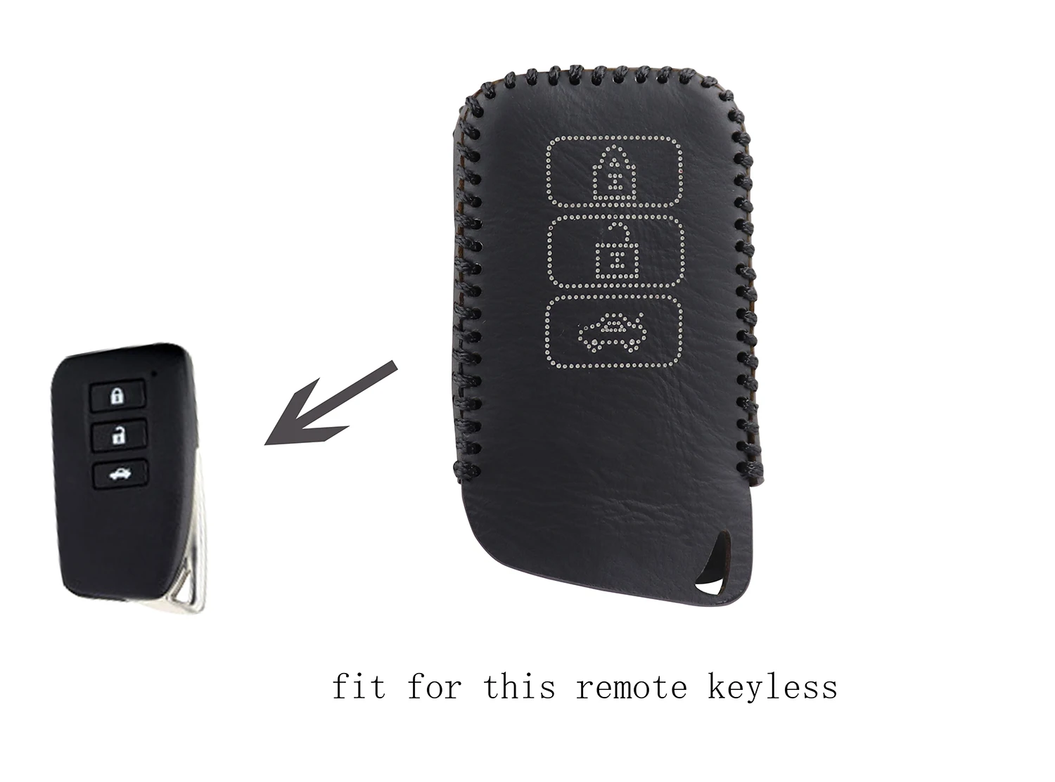 Чехол из натуральной кожи с дистанционным управлением без ключа для Lexus 3 белых