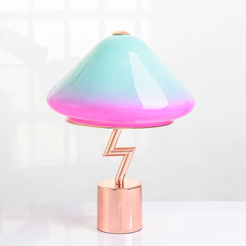 Современная светодиодная железная витражная тумбочка E27 маленькая Настольная