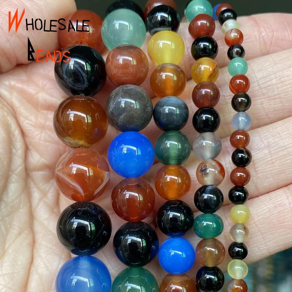 

Бусины из натурального камня, 4/6/8/10/12 мм