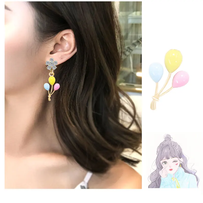 Милые корейские висячие серьги Manxiuni с цветами для женщин модные украшения