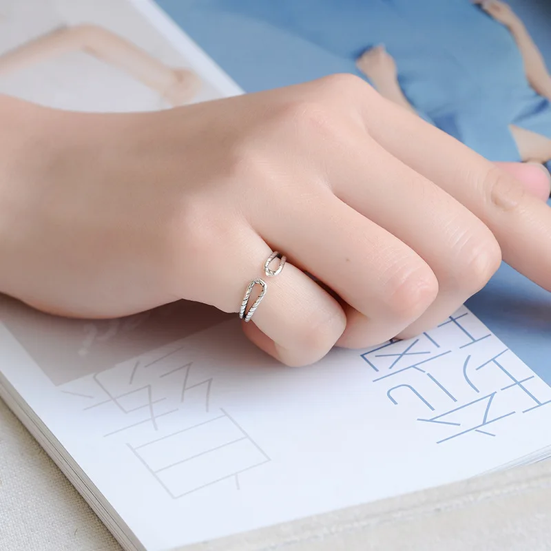 Женское кольцо из серебра 925 пробы с открытым слоем | Украшения и аксессуары