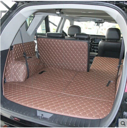 Автомобильные дорожные специальные коврики для багажника Hyundai Grand Santa fe 7 мест 2017