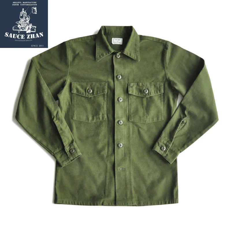 

Og-107 Fatigue Utility Original Reetched Coat Retro VINTAGE Cotton Men Long Sleeve Mens Dress Shirt