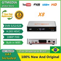 gtmedia x8 satellite receiver 1080p dvb s2 s2x multi stream support europe spain m3u auto biss set top box decoder firmware