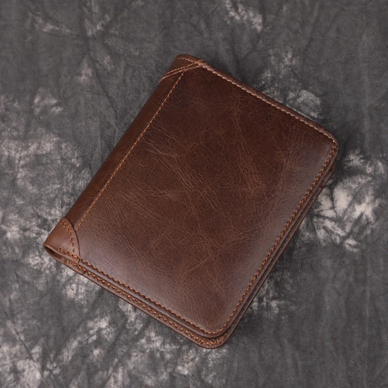 Мужской бумажник из натуральной кожи с зернистой поверхностью|Мужские кошельки|