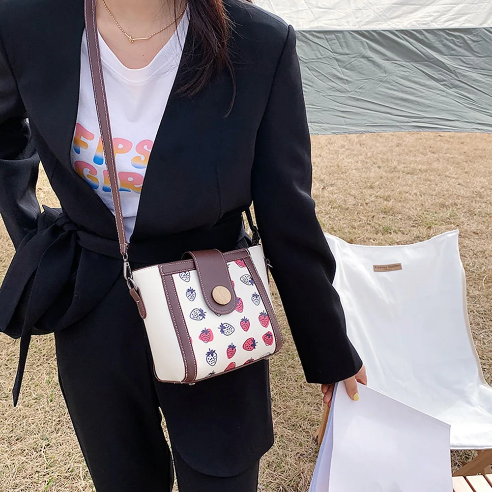 

Vintage Women PU Leather Printing Shoulder Crossbody Bags Female Travel Messenger Bag Casual Ladies Small Handbags Purse