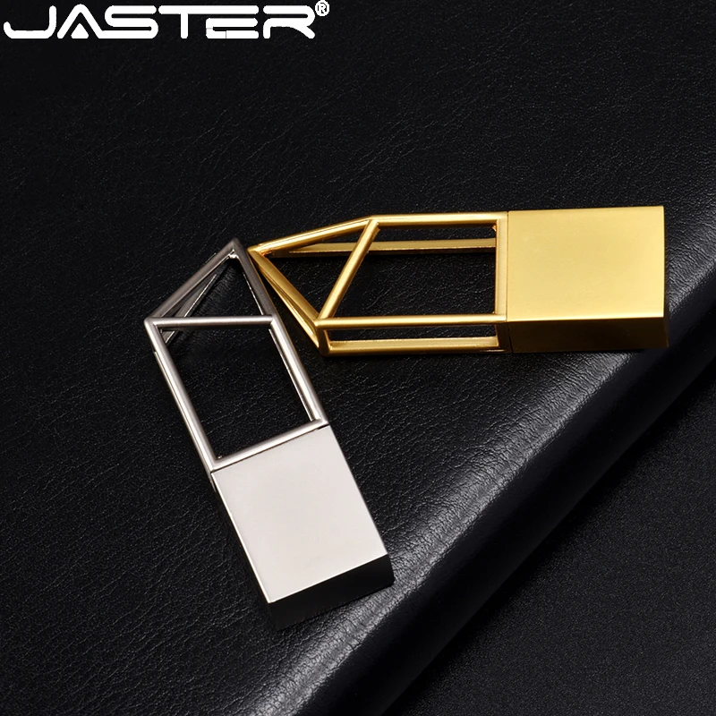 Портативный металлический серебристый USB флеш-накопитель JASTER 4 ГБ 8 16 32 64 золотой