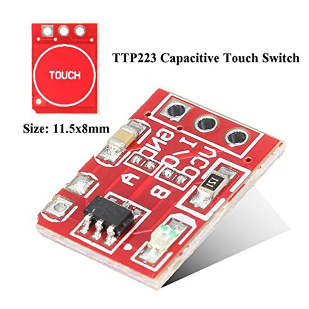 

Touch Key Switch Module TTP223 Touch Button Capacitive Switches Self-Locking/No-Locking Capacitive Touch Switches