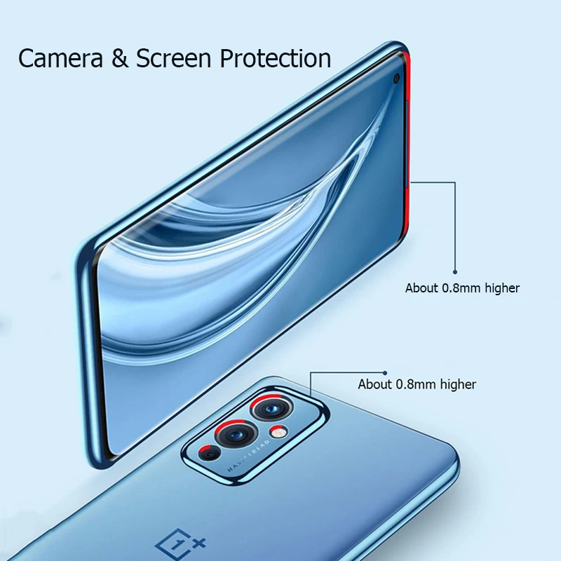 Coque Оригинальный чехол для телефона Oneplus 8 9 Pro 8T 9R покрытие прозрачный