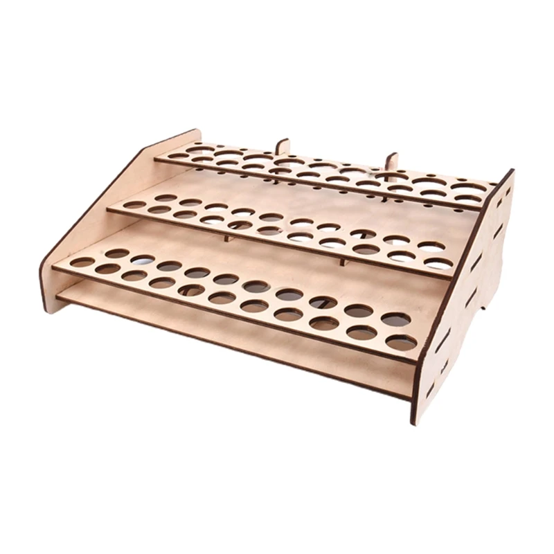 

T21D 3 Layers Wooden Paint Rack Pigment Bottle Storage Organizer Color Paint Ink