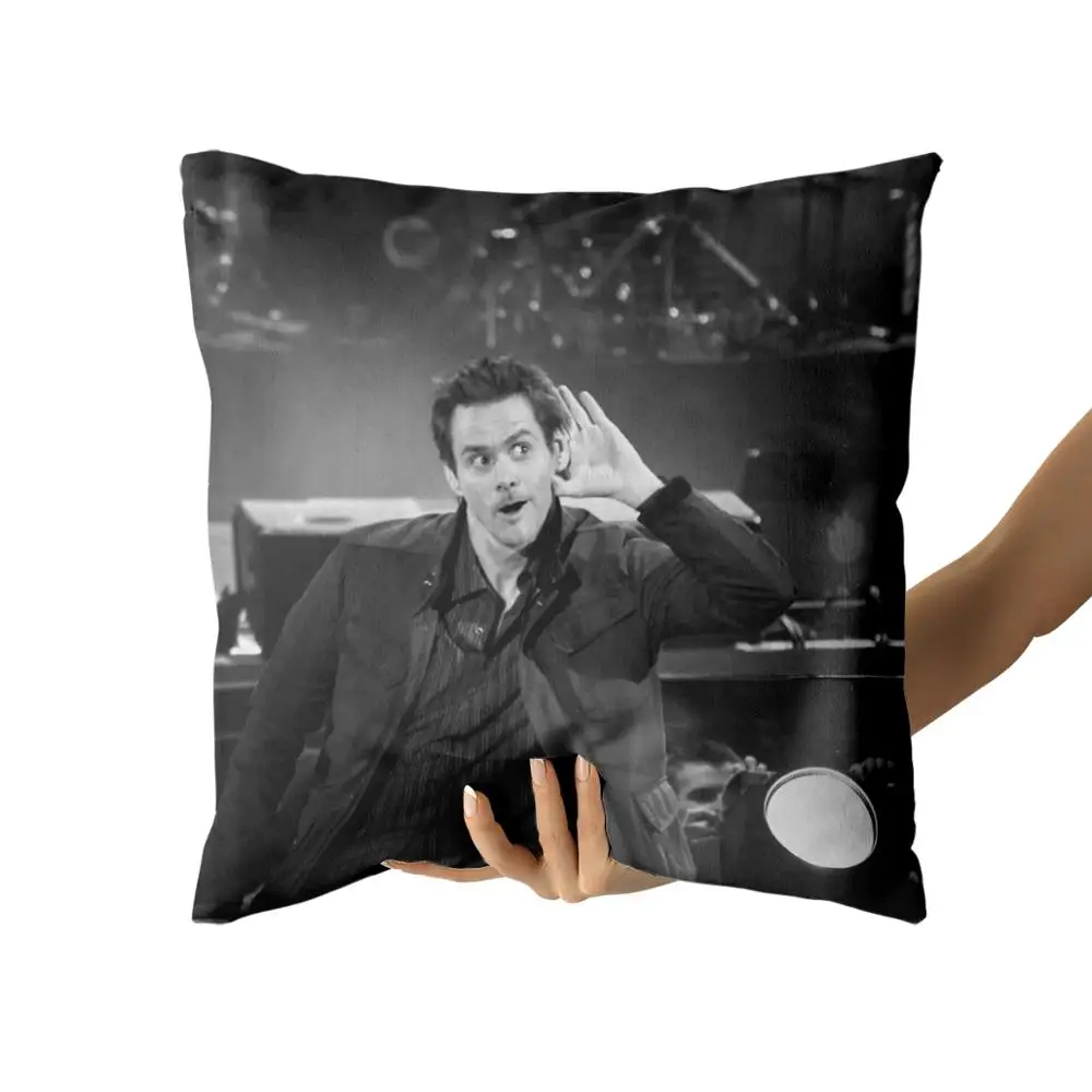 

Jim Carrey Cotton Canvas custom pillow custom covers Throw Pillow Pillow Covers Sofa Pillow