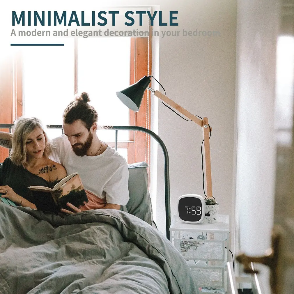 СВЕТОДИОДНЫЙ цифровой Повтор будильника затемняющий сенсорный магнит