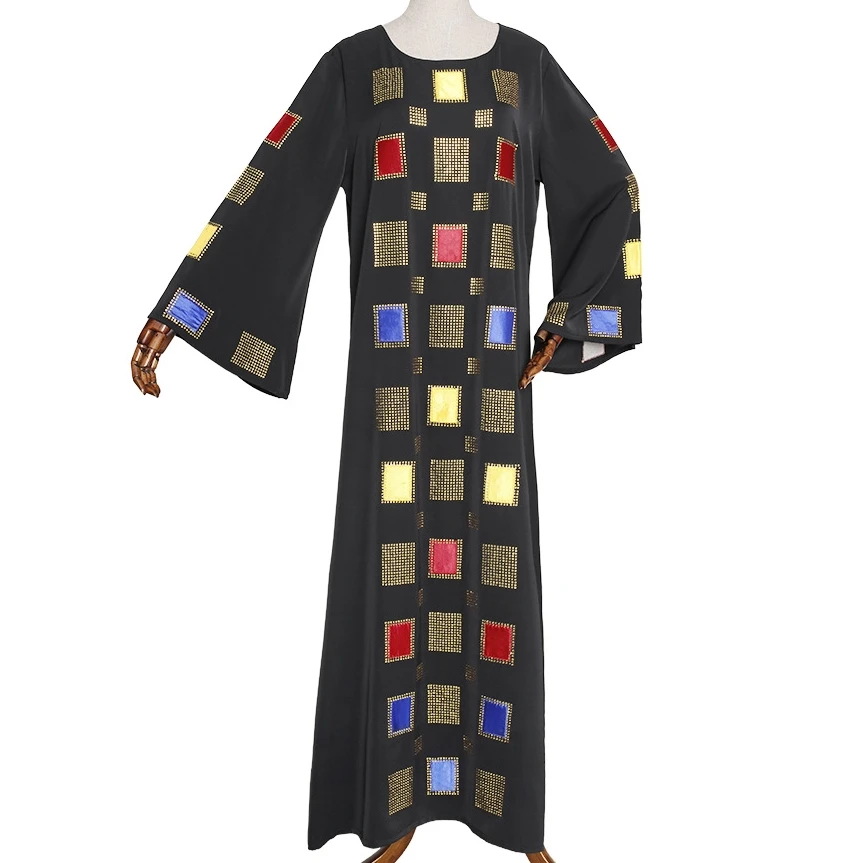 Африканское платье Дашики с бисером абайя хиджаб летучая мышь свободный