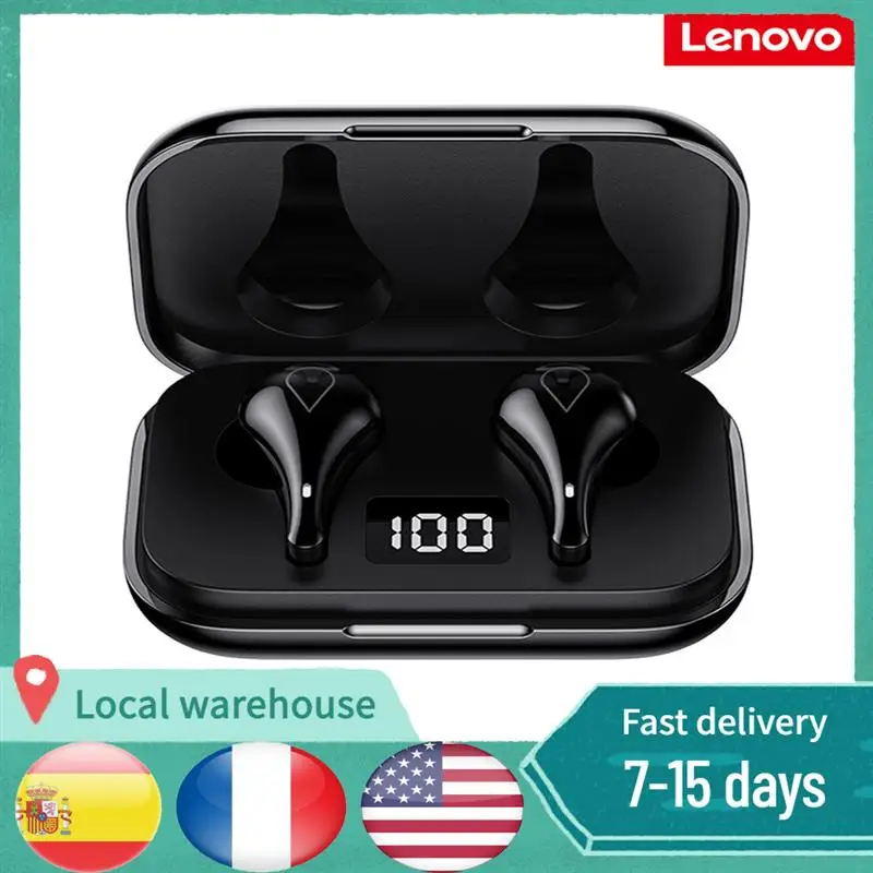 

Lenovo LP3 Wireless Bluetooth 5.0 Earphones Waterproof TWS Low Latency Stereo Bass Sound Gaming Earbuds with LED Power Display