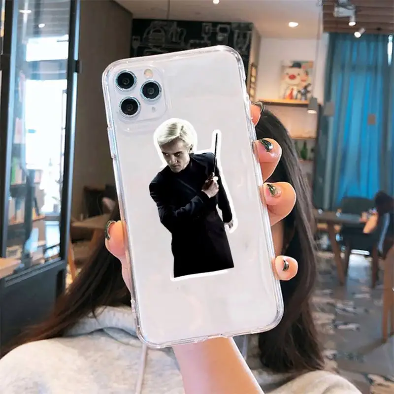 

Draco Malfoy article design Phone Case Transparent for iPhone 6 7 8 11 12 s mini pro X XS XR MAX Plus se cover funda shell