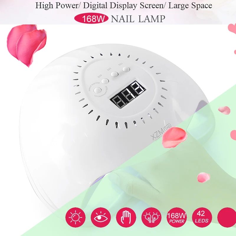 

No nail polish Nail set 168/120/50W UV Nail Dryer Nail Drill Machine Nail Brushes set Manicure Set Tools Nail Art Decorations