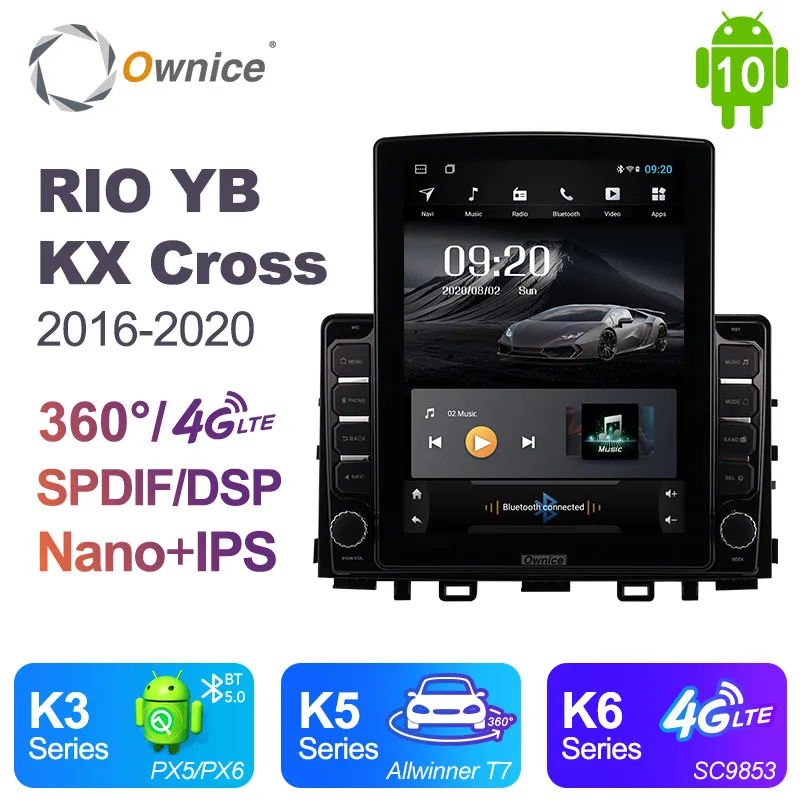Автомагнитола Ownice 2 Din Android 10 0 для Kia RIO YB KX Cross 2016 2020 GPS|Автомагнитолы| |