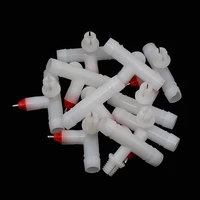 50pcs poultry automatic nipple drinker chicken tee tube nipple drinker plastic white chicken feeding supplies free shipping