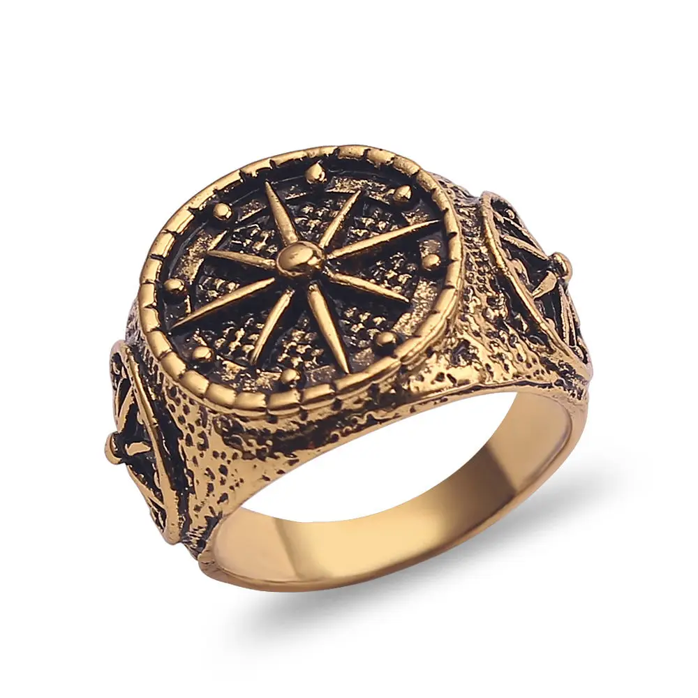 Amulet скандинавский Викинг Compass навигационная указка кольцо подарок крутой шик для