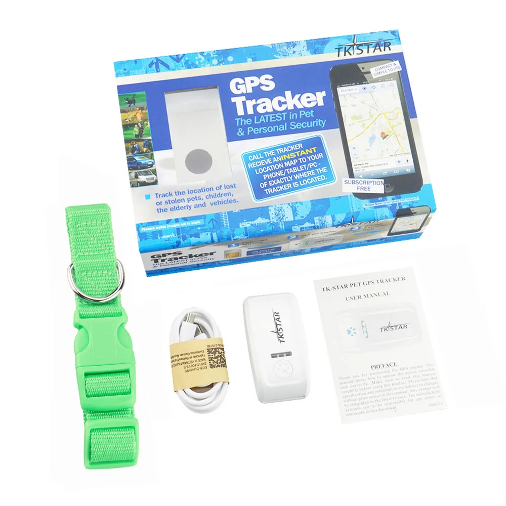 green with box TK909 gps трекер для детей домашнее животное Глобальный мини gps домашнее животное трекер Водонепроницаемый длинный аккумулятор gps локатор цветной ошейник на выбор - Цвет: green with box