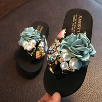 new summer women non slip childrens flip flops girls fashion beach shoes pinch sandals female flowers slippers wear size 25 42