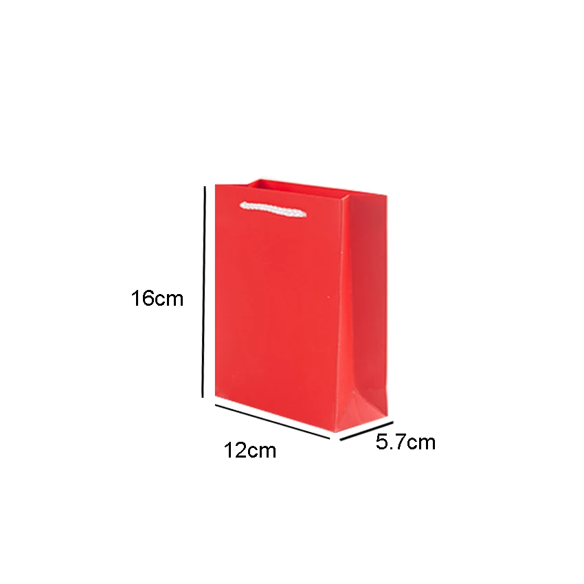 12x16cm red 10 шт./партия, 15x20 см, 12x16 см, одноцветная плотная бумажная сумка DIY, многофункциональная декоративная бумажная подарочная сумка - Цвет: 12x16cm red
