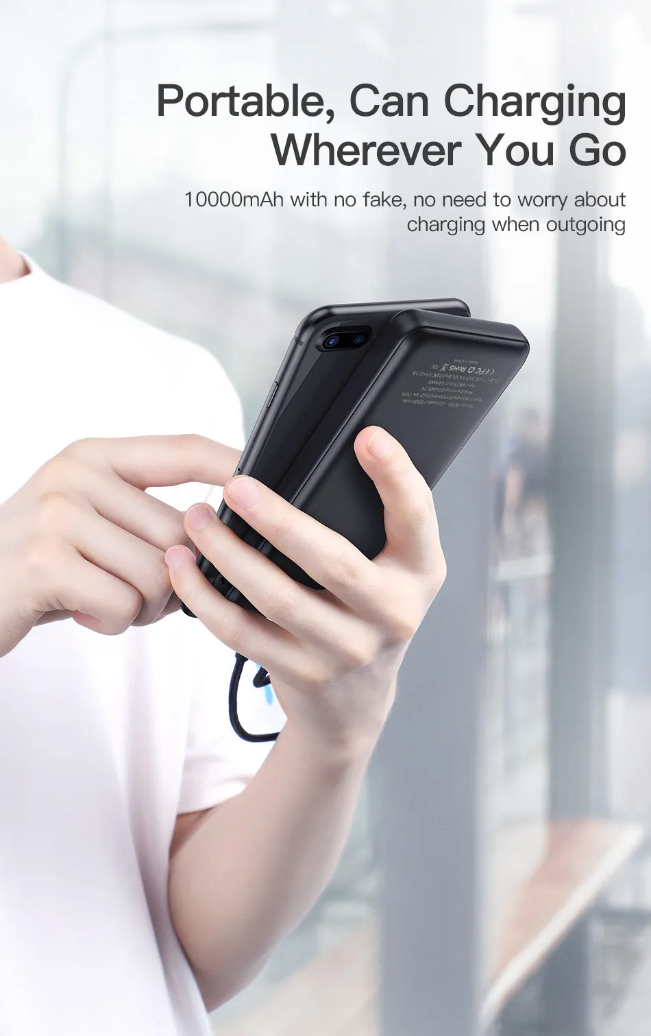 RAXFLY 10000 мАч power Bank для всех мобильных телефонов Dual USB портативный зарядный внешний аккумулятор Ультра тонкое зарядное устройство power bank for xiaomi повербанк внешний аккумулятор пауэр банк powerbank
