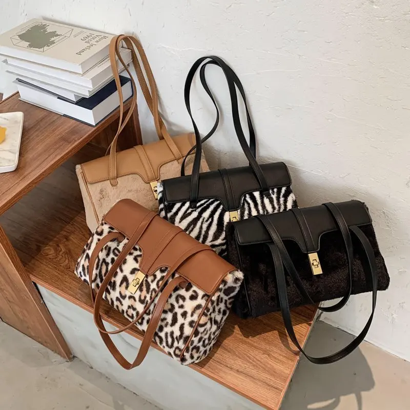 

Zebra Pattern PU Leather Crossbody Bags for Women 2020 Winter Trendy Cross Body Shoulder Handbags Branded Trending Hand Bag