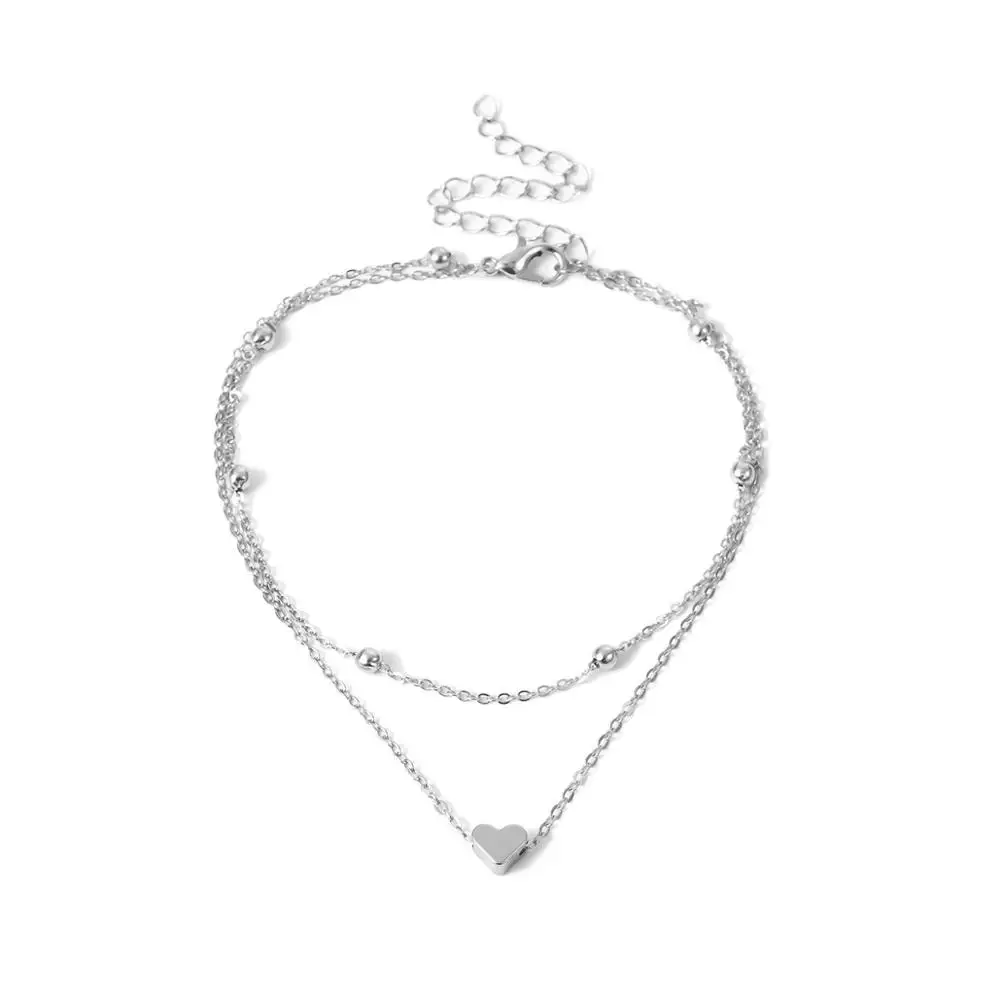 2019 женские ножные браслеты простой сердце босиком сандалии вязанные крючком