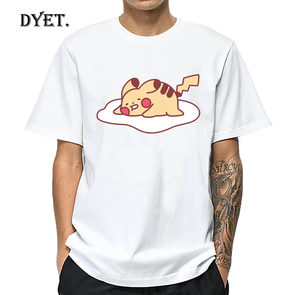 Мужские футболки с покемонами Lazzy Pikachu Забавный принт Мужская футболка