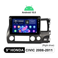radio 1 din 9 android 10 car multimedia player smart car system for honda civic 2006 2011 with 4gb ram 64gb rom apple carplay