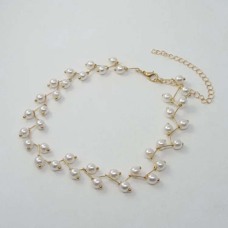 

Pearl clavicle chain female neckband simple short necklace female neck jewelry collar neckband