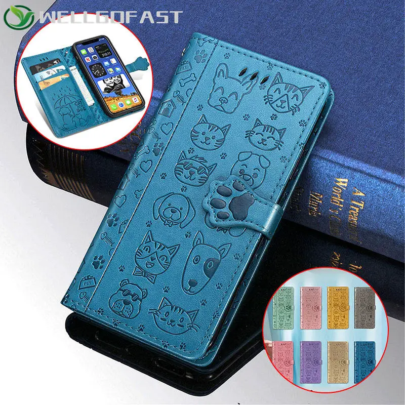 

Case for Samsung A51 A72 A52 A42 A32 A22 A12 Cat Buckle Coque A71 A81 A91 A80 A70 A50 A40 A30 A10 A21s Flip Wallet Leather Cover