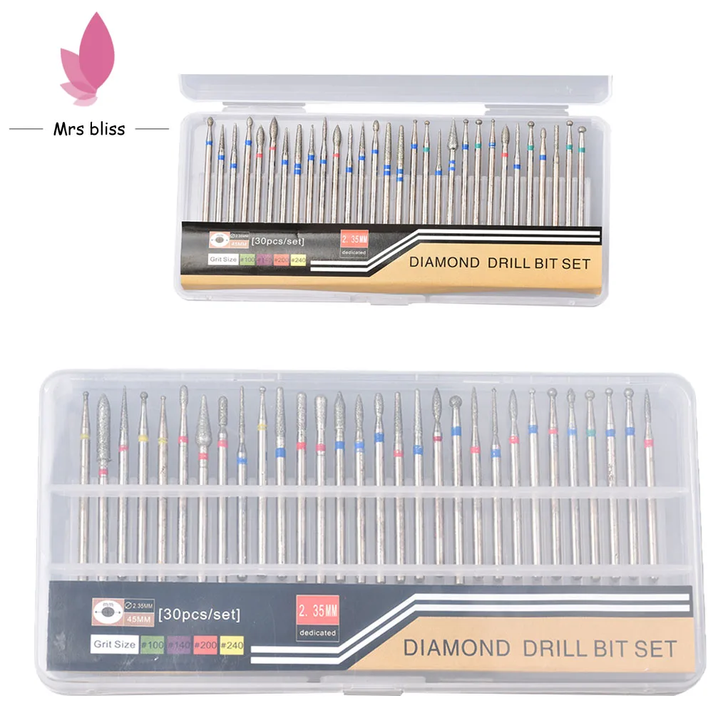 Набор фрез для маникюра и педикюра набор из 30 твердосплавных насадок