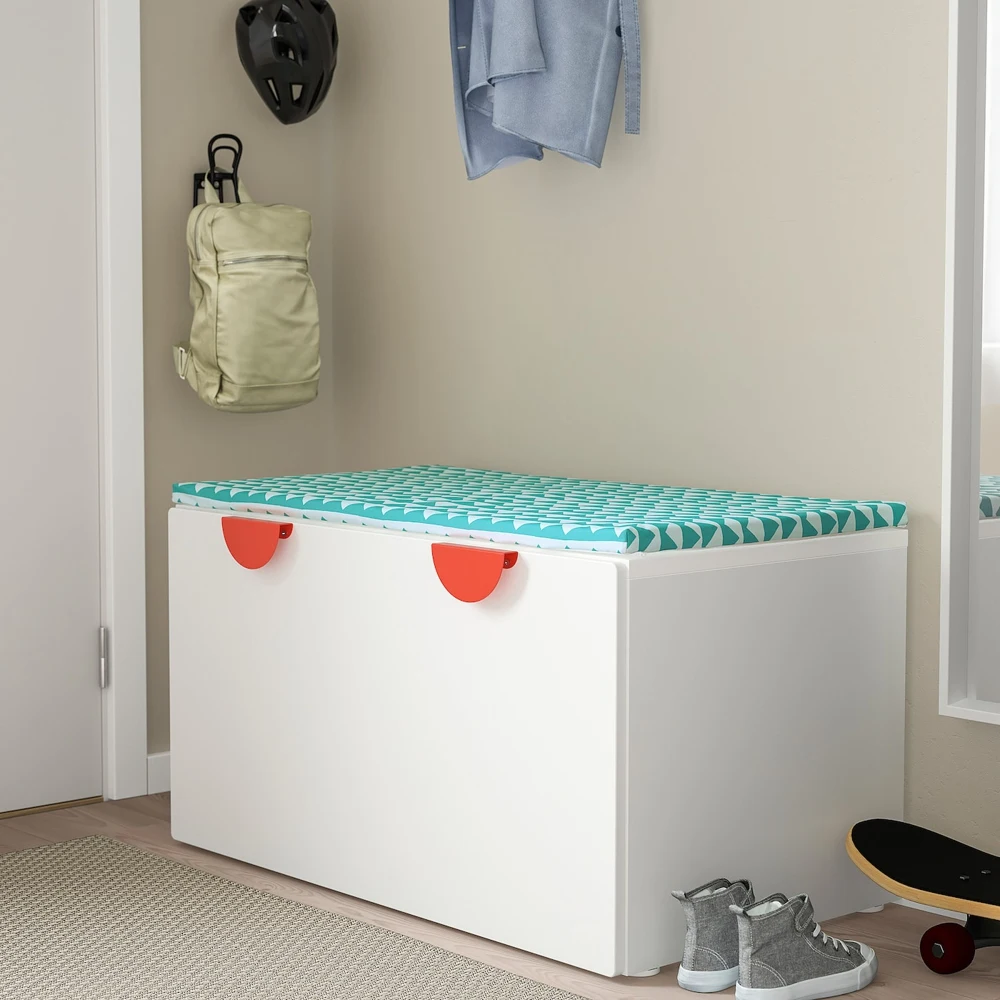Bench with compartment for toys SMÅSTAD 90x52x48 cm benches furniture children Baby Seats Sofa Mother Kids | Мать и ребенок