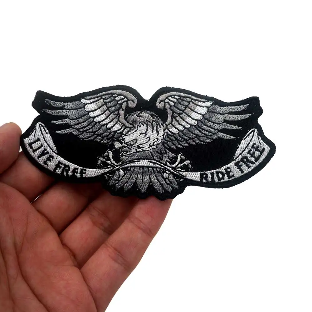 Жить свободно Орел вышитая аппликация этикетка для шитья в стиле панк байкеров