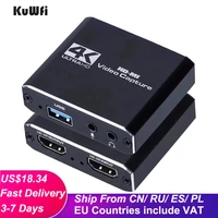 kuwfi 4k video capture card for live streaming 1080p 4k usb3 0 hdmi video capture card switch game for ps4 xbox recording box