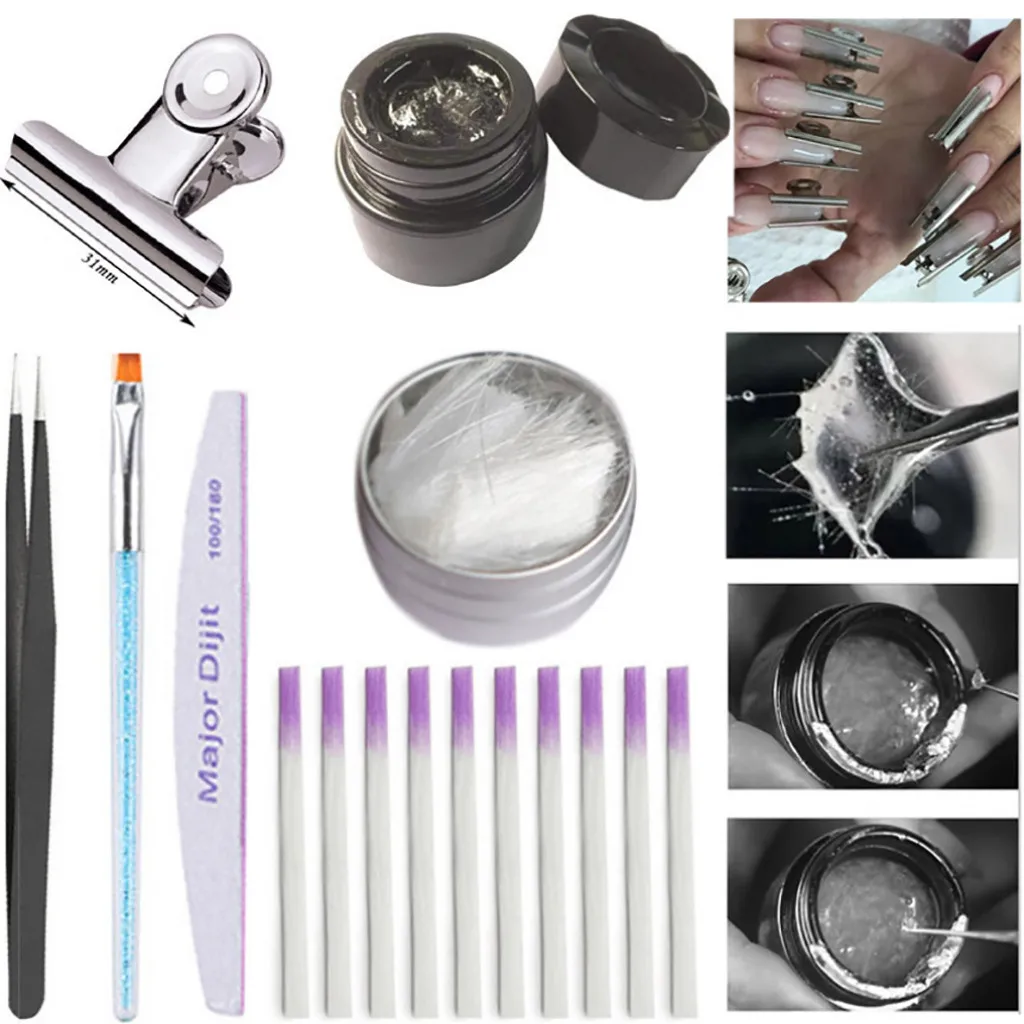 Шелковая палочка для ногтей удлиняющая Выпекать лампу нижний слой уплотнения