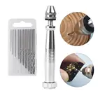 Мини ручная дрель, инструменты для ювелирных изделий, сверла 0,8-3 мм, ручное отверстие для штифта сверла ювелиров, сверление отверстий для рукоделия из дерева и эпоксидной смолы